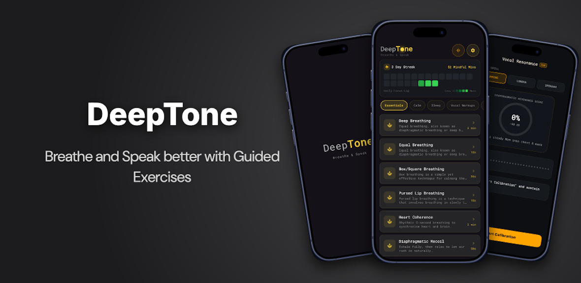 Preview screenshot of DeepTone : Breathe and Speak Clearly project